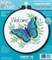 DIY Dimensions Welcome Butterfly Spring Summer Counted Cross Stitch Hoop Kit